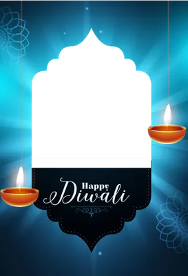 Diwali photo frame: Electric Blue Arch Diwali