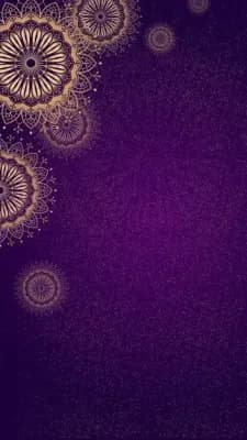 Diwali greeting template: Purple Mandala Gold
